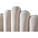 Meridian Lily Cream Velvet King Bed IMAGE 6