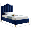 Meridian Lily Navy Velvet Twin Bed IMAGE 6