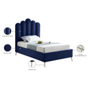 Meridian Lily Navy Velvet Twin Bed IMAGE 7