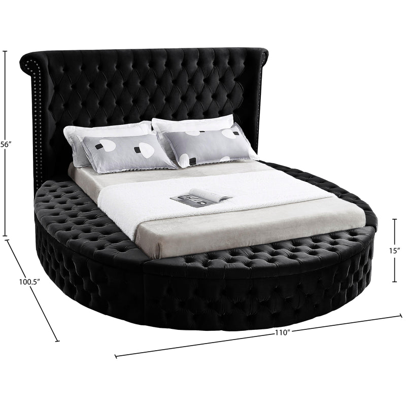 Meridian Luxus Black Velvet King Bed (3 Boxes) IMAGE 11