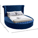 Meridian Luxus Navy Velvet King Bed (3 Boxes) IMAGE 11