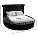 Meridian Luxus Black Velvet Twin Bed (3 Boxes) IMAGE 11