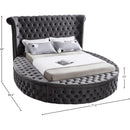 Meridian Luxus Grey Velvet Twin Bed (3 Boxes) IMAGE 11