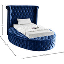 Meridian Luxus Navy Velvet Twin Bed (3 Boxes) IMAGE 11