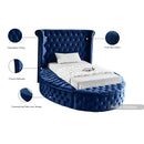 Meridian Luxus Navy Velvet Twin Bed (3 Boxes) IMAGE 12
