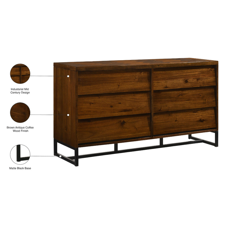 Meridian Reed Antique Coffee Dresser IMAGE 10