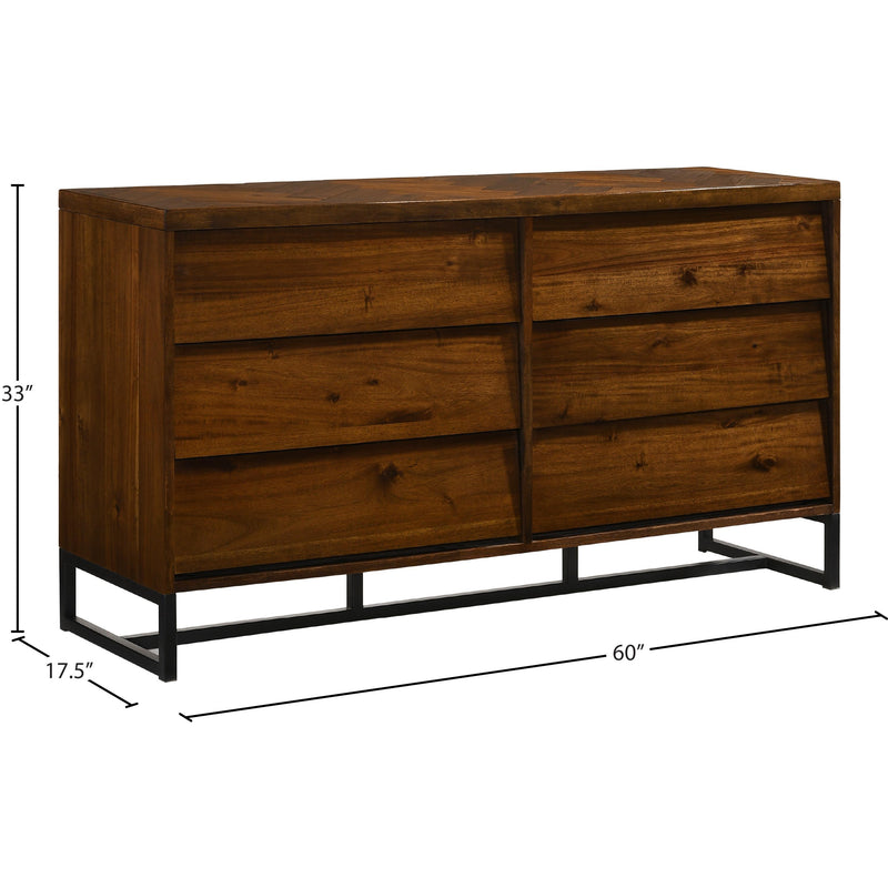 Meridian Reed Antique Coffee Dresser IMAGE 9