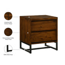 Meridian Reed Antique Coffee Night Stand IMAGE 10