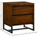 Meridian Reed Antique Coffee Night Stand IMAGE 9