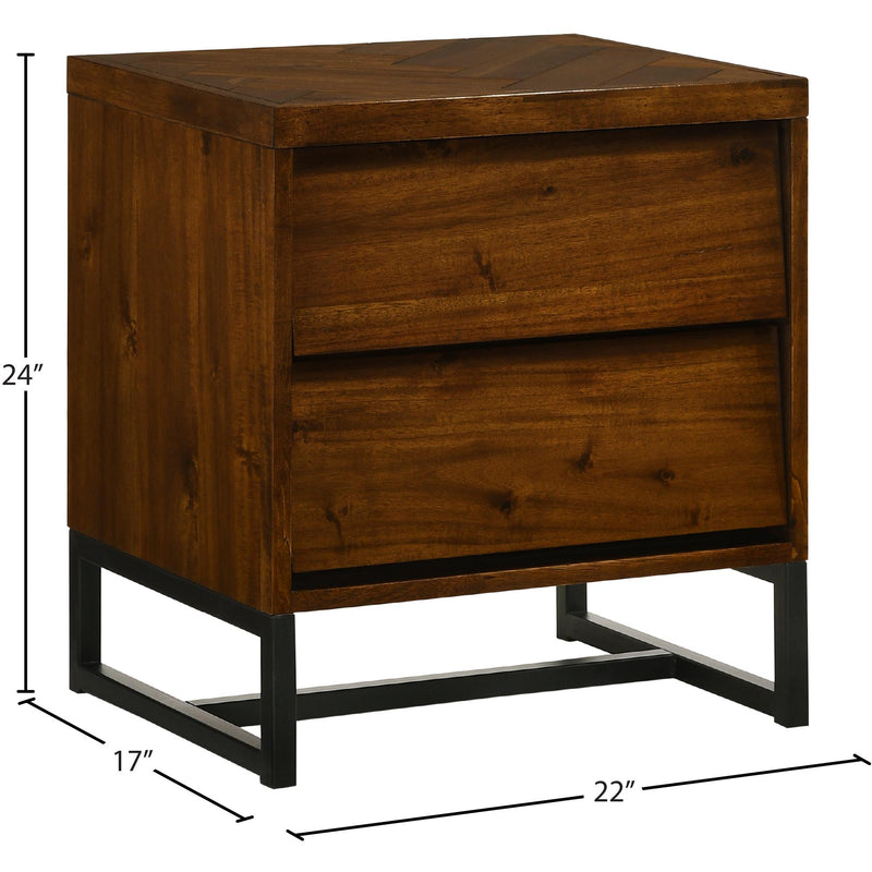 Meridian Reed Antique Coffee Night Stand IMAGE 9