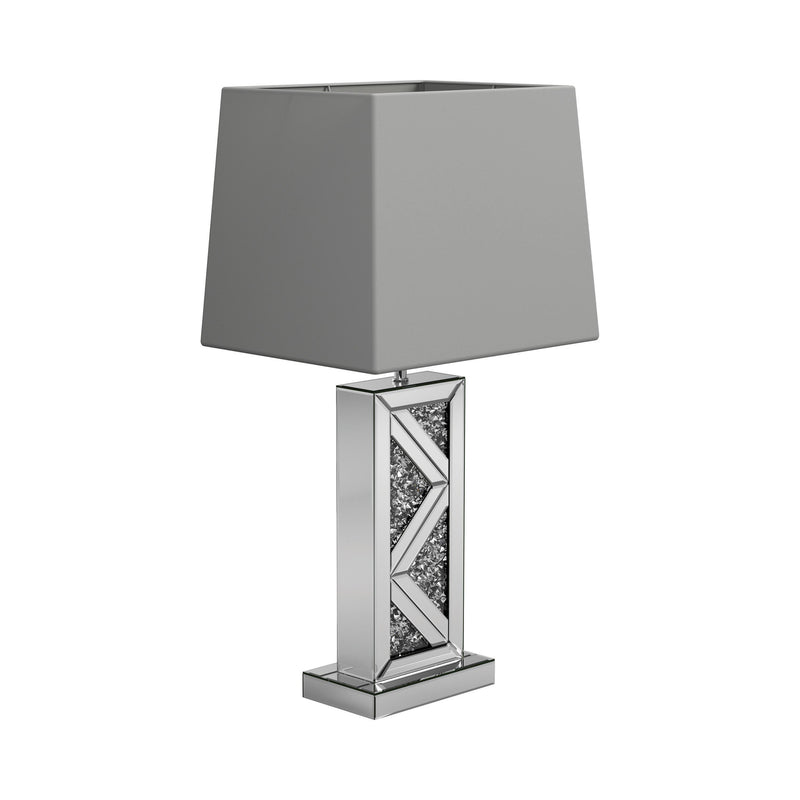  Coaster Furniture Carmen 920141 32-inch Tapered Shade Mirrored Table Lamp - Silver IMAGE 1
