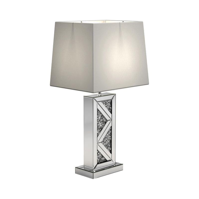  Coaster Furniture Carmen 920141 32-inch Tapered Shade Mirrored Table Lamp - Silver IMAGE 2