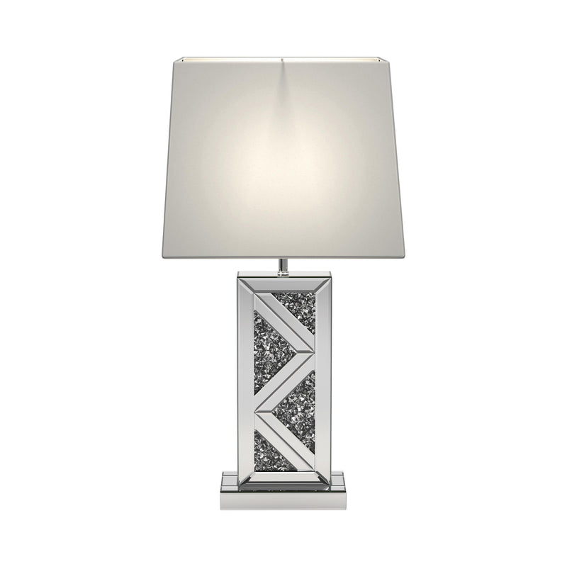  Coaster Furniture Carmen 920141 32-inch Tapered Shade Mirrored Table Lamp - Silver IMAGE 4