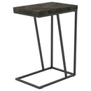  Coaster Furniture Carly 931156 Expandable Engineered Wood C-Shaped Side Table - Grey IMAGE 4