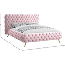 Meridian Delano Pink Velvet King Bed IMAGE 5
