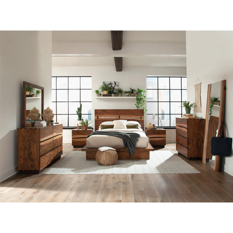  Coaster Furniture Winslow 223250KE Wood Eastern King Panel Bed - Smokey Walnut IMAGE 2