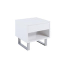 705697 ATCHISON 1-DRAWER RECTANGULAR END TABLE WHITE HIGH GLOSS