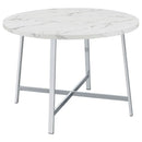 120400 Coaster Carrara Faux Marble dining table