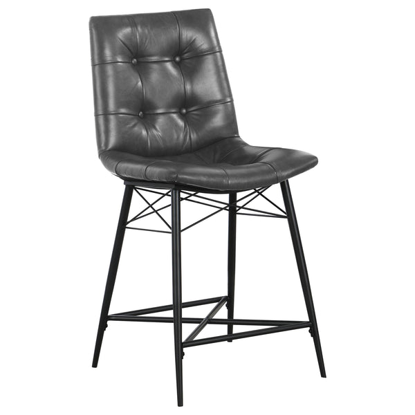 Coaster Furniture Aiken 107859 Upholstered Tufted Counter Chair - Charcoal IMAGE 1