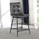  Coaster Furniture Aiken 107859 Upholstered Tufted Counter Chair - Charcoal IMAGE 9