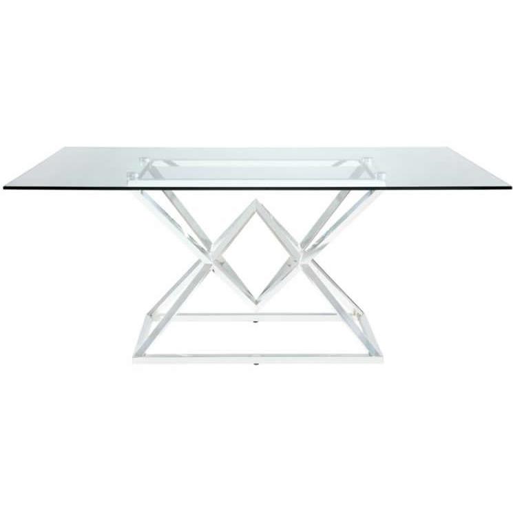 Coaster Furniture Beaufort Dining Table with Glass Top and Pedestal Base 109451 IMAGE 2