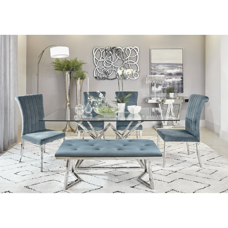 Coaster Furniture Beaufort 109452 Upholstered Dining Side Chair - Steel Grey (Set of 2) IMAGE 10