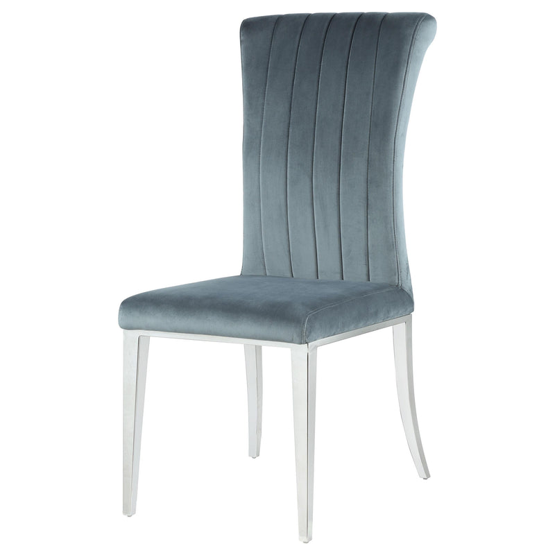Coaster Furniture Beaufort 109452 Upholstered Dining Side Chair - Steel Grey (Set of 2) IMAGE 3