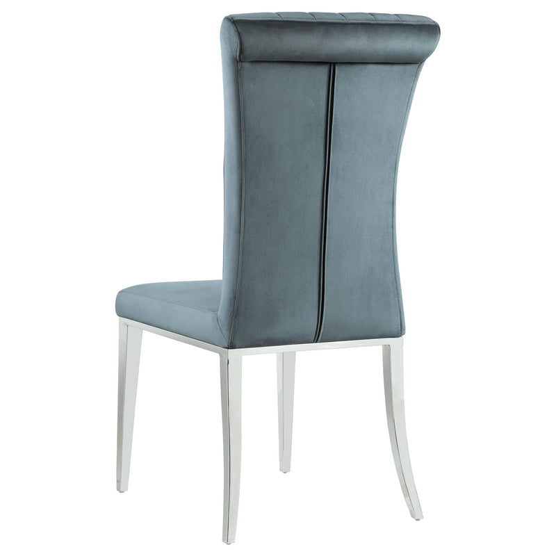 Coaster Furniture Beaufort 109452 Upholstered Dining Side Chair - Steel Grey (Set of 2) IMAGE 5