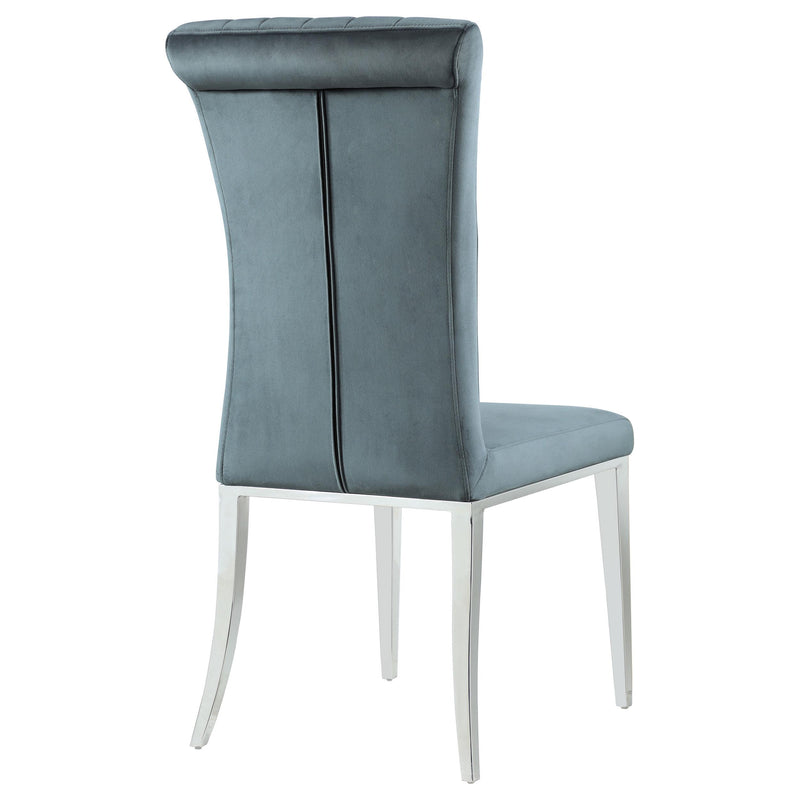 Coaster Furniture Beaufort 109452 Upholstered Dining Side Chair - Steel Grey (Set of 2) IMAGE 7