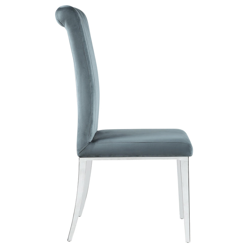 Coaster Furniture Beaufort 109452 Upholstered Dining Side Chair - Steel Grey (Set of 2) IMAGE 8