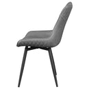  Coaster Furniture Brassie 110272 Upholstered Swivel Dining Side Chair - Grey IMAGE 4
