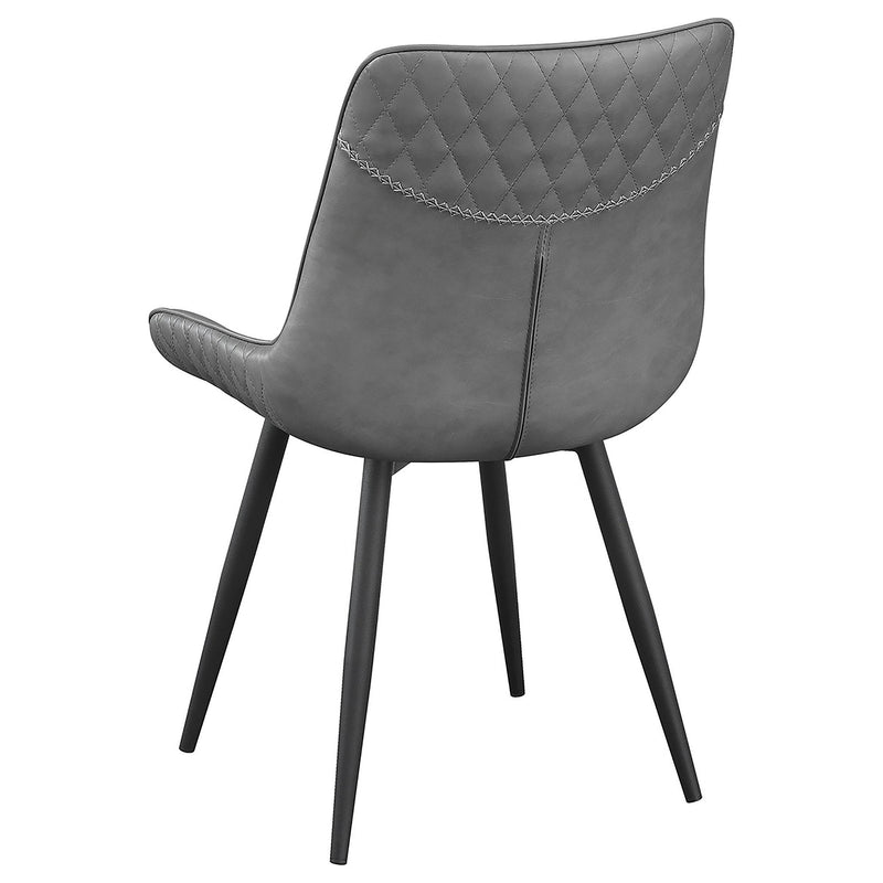  Coaster Furniture Brassie 110272 Upholstered Swivel Dining Side Chair - Grey IMAGE 5