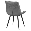  Coaster Furniture Brassie 110272 Upholstered Swivel Dining Side Chair - Grey IMAGE 7
