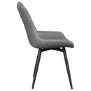  Coaster Furniture Brassie 110272 Upholstered Swivel Dining Side Chair - Grey IMAGE 8
