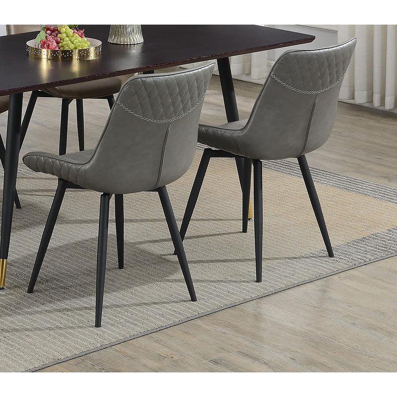  Coaster Furniture Brassie 110272 Upholstered Swivel Dining Side Chair - Grey IMAGE 9