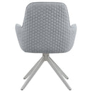  Coaster Furniture Abby 110322 Fabric Upholstered Swivel Dining Arm Chair - Light Grey IMAGE 6