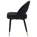 Coaster Furniture Lindsey 193562 Upholstered Dining Side Chair - Black IMAGE 4