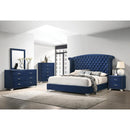  Coaster Furniture Melody 223371KE Upholstered Eastern King Wingback Bed - Pacific Blue IMAGE 3