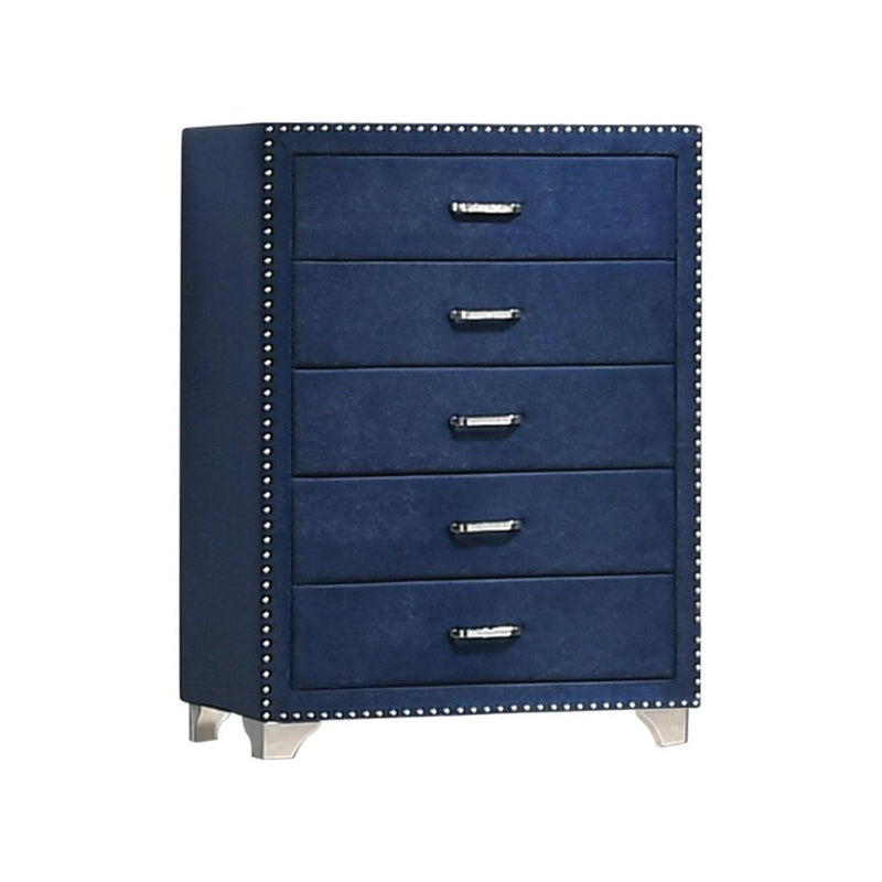 Coaster Furniture Melody 223375 5-Drawer Bedroom Chest - Pacific Blue IMAGE 1
