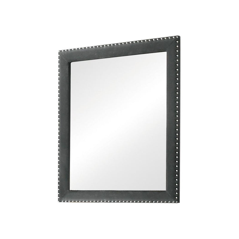 Coaster Furniture Melody 223384 Upholstered Dresser Mirror - Grey IMAGE 1