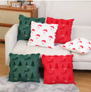 FURRY CHRISTMAS 18x18 PILLOW COVER- RED&GOLD