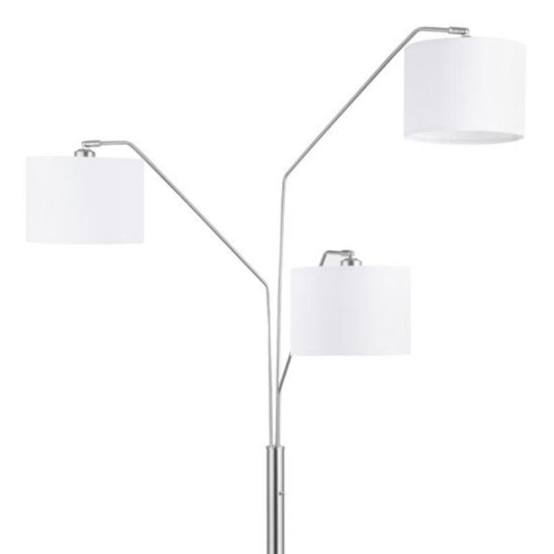 Coaster Furniture Jirou 923238 84-inch Drum Shade Tree Floor Lamp - Satin Nickel IMAGE 2