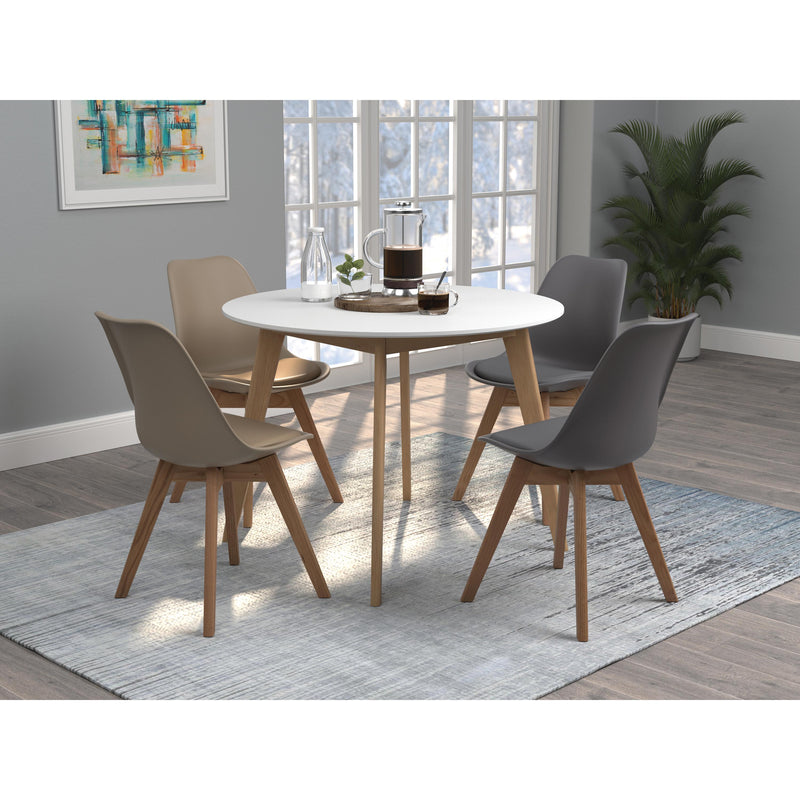  Coaster Furniture Breckenridge 192790 Round 40-inch Round Dining Table - Matte White IMAGE 4
