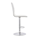 Ashbury Upholstered Adjustable Bar Stools White and Chrome 122089