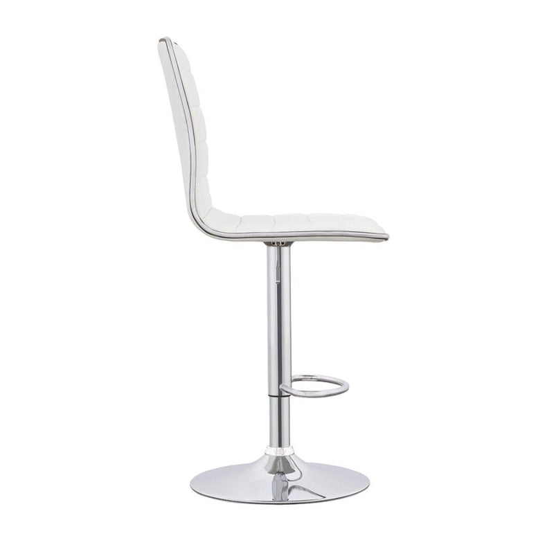 Ashbury Upholstered Adjustable Bar Stools White and Chrome 122089