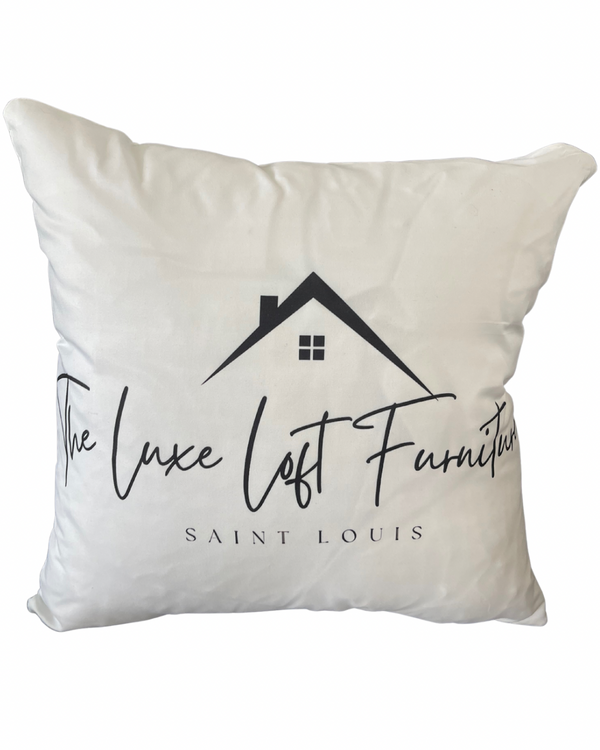 THE LUXE LOFT FURNITURE 20x20 PILLOW COVER -WHITE &BLACK