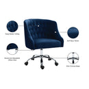Meridian Arden Navy Velvet Office Chair IMAGE 12