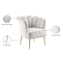 Meridian Jester Cream Velvet Accent Chair IMAGE 7