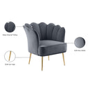 Meridian Jester Grey Velvet Accent Chair IMAGE 7