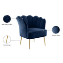Meridian Jester Navy Velvet Accent Chair IMAGE 7